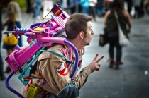 Ghostbuster w/ custom Hello Kitty proton pack